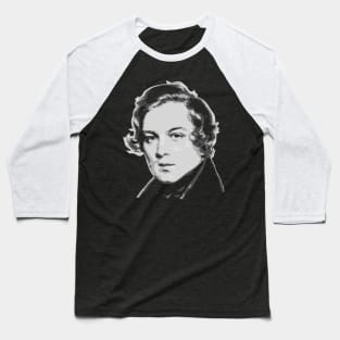 Robert Schumann Black and White Baseball T-Shirt